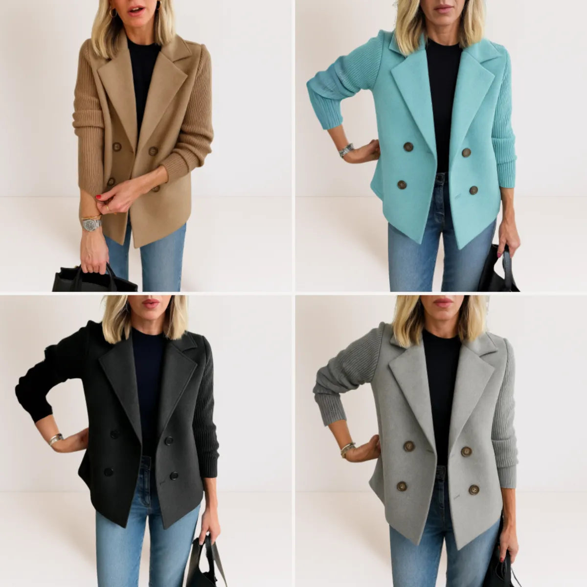 Celeste™ Knit Sleeve Blazer | Effortless Elegance & Everyday Sophistication