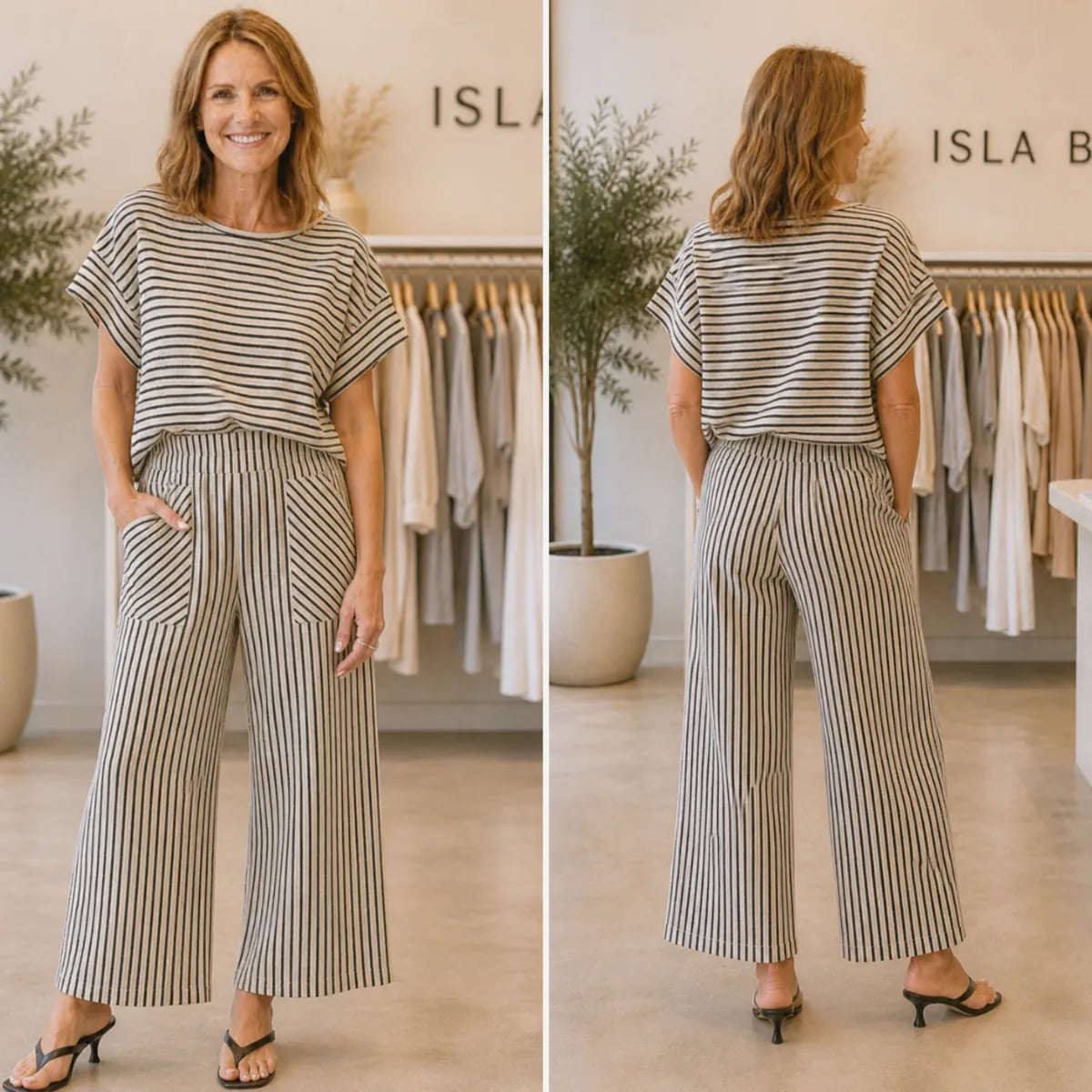 JOSLYN™ – Striped Relaxed Lounge Two-Piece Set