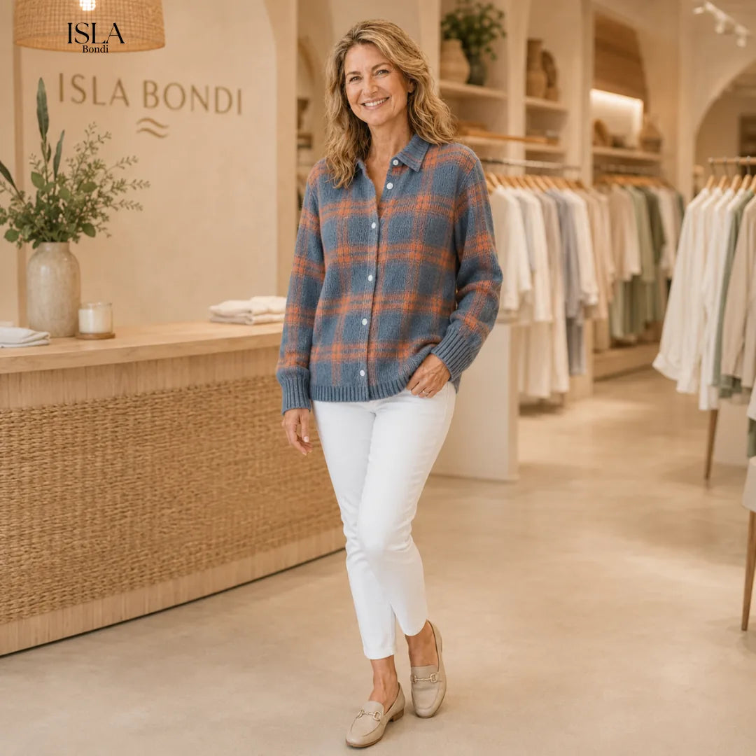 Salome™ Cloud-Soft Plaid Button-Up