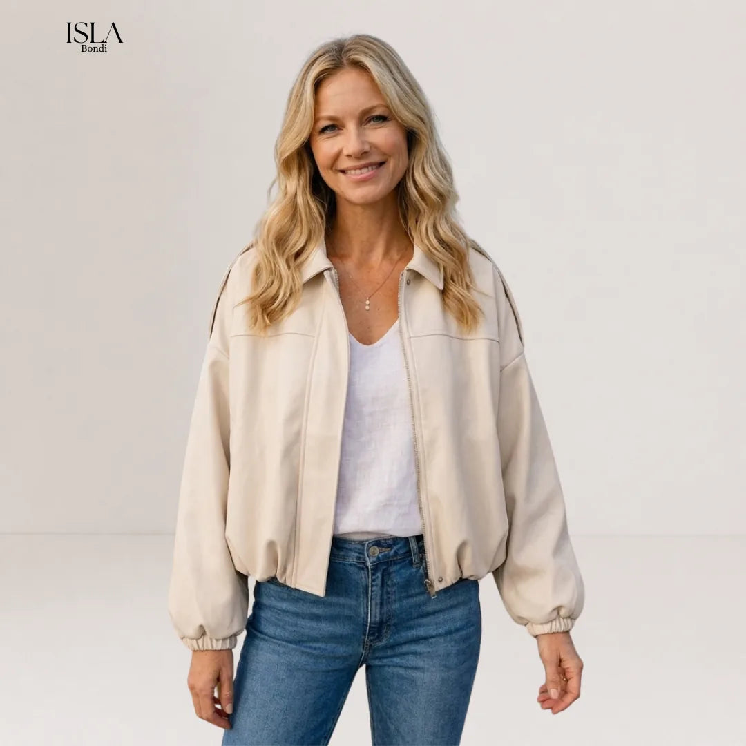 Lara Suede Bomber Jacket