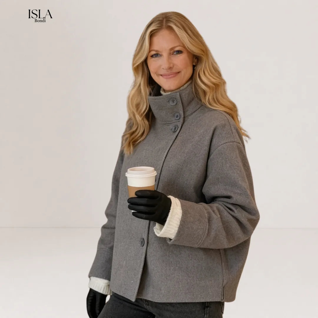 Rosalia Elegant Jacket with Stand Collar