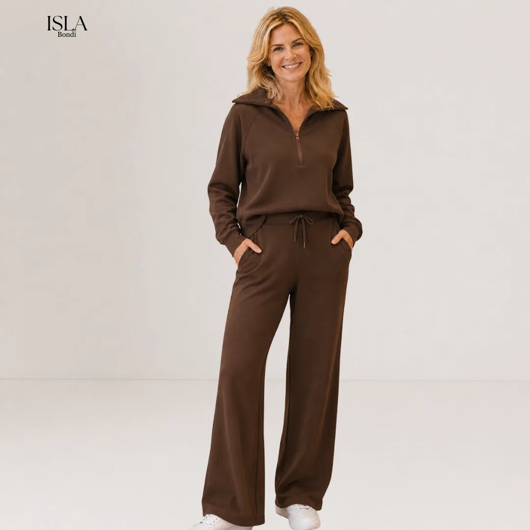 RANDI™ – Cozy Zip-Up Wide Leg Sweatsuit Set
