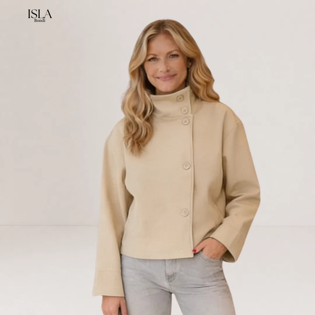 Rosalia Elegant Jacket with Stand Collar