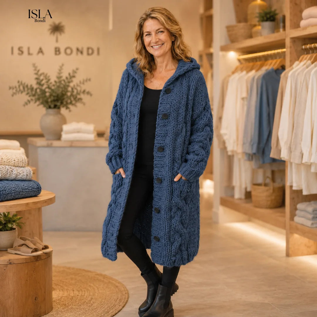 Karina™ | Elegant Cosy Cable-Knit Coat