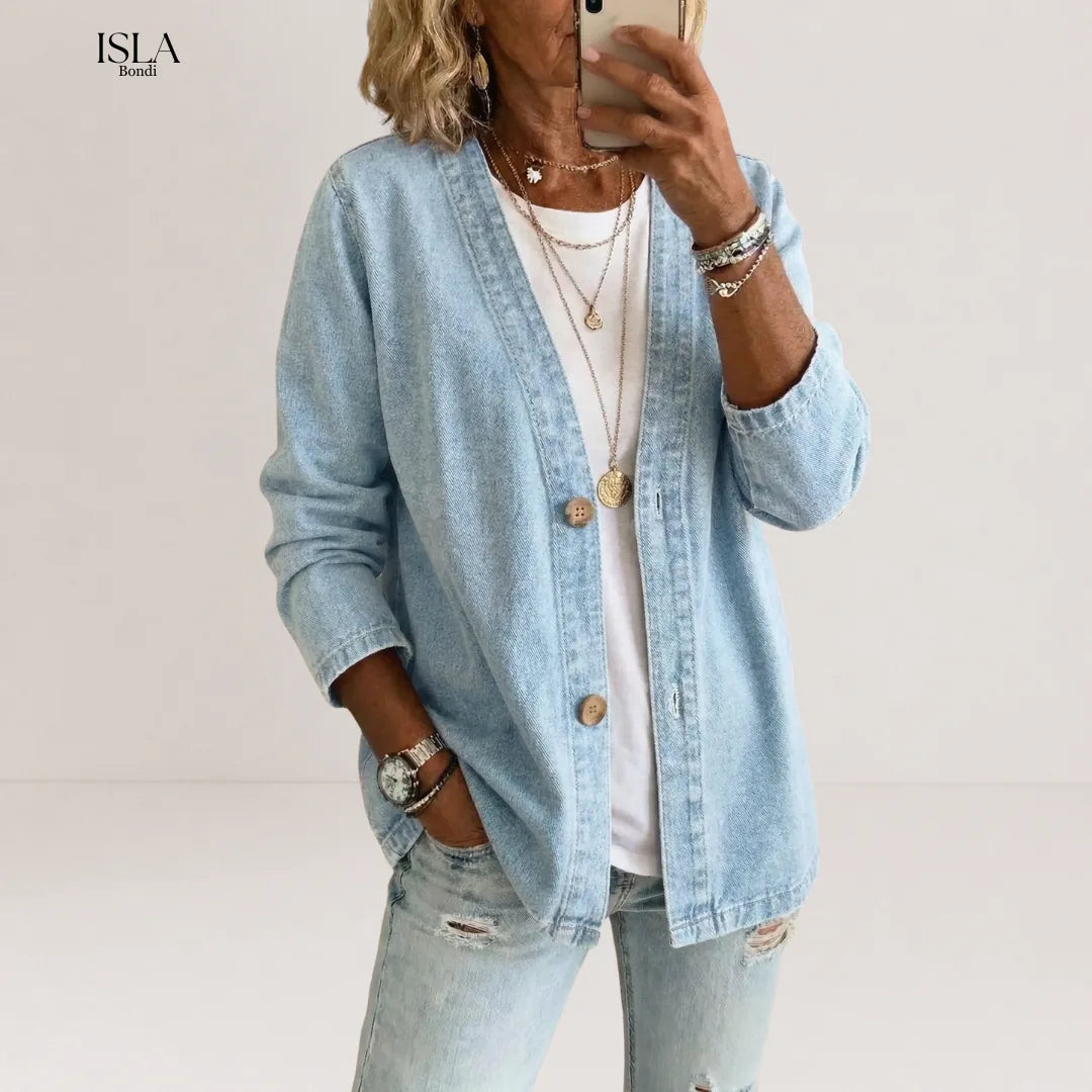 Daria - Denim Button Coat