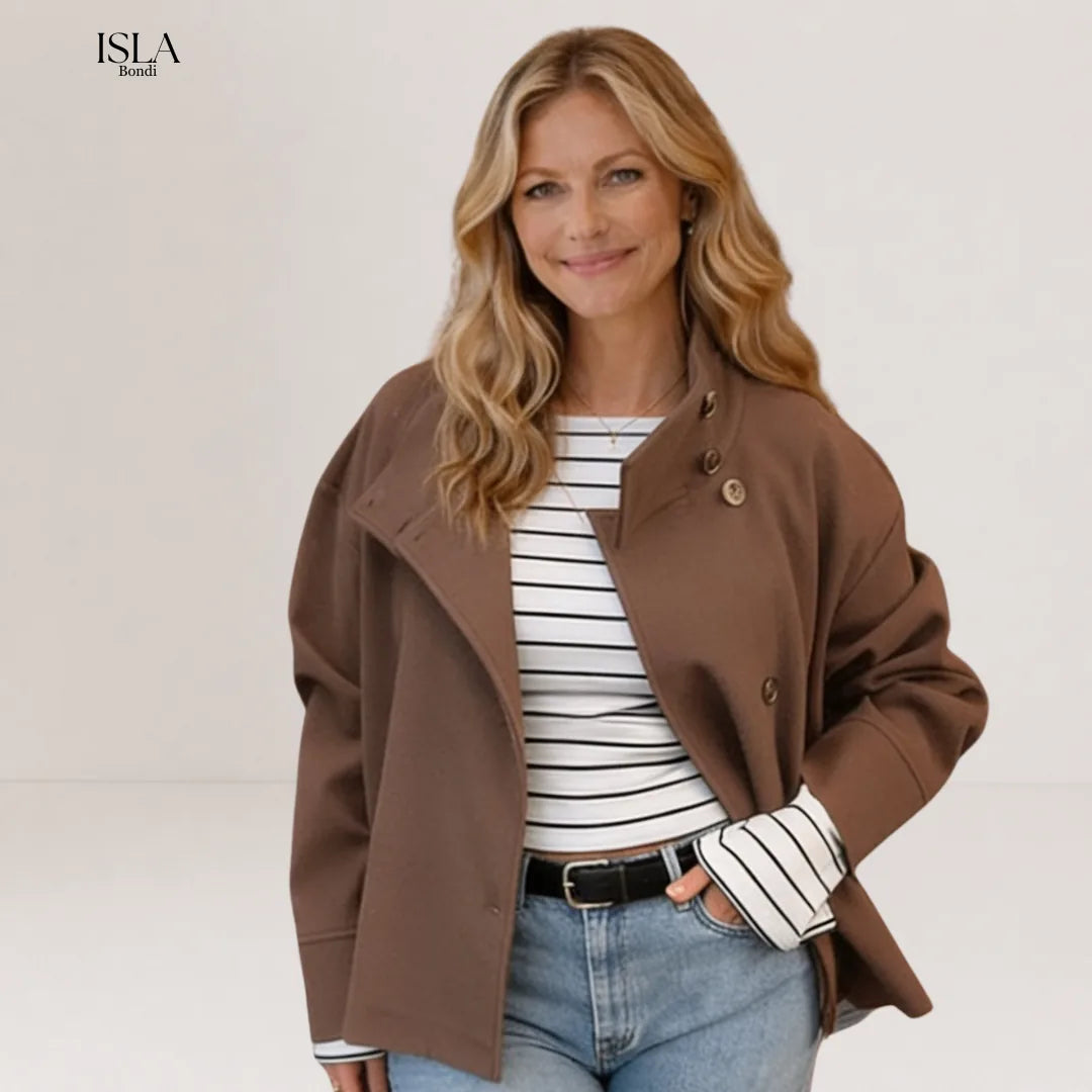 Rosalia Elegant Jacket with Stand Collar