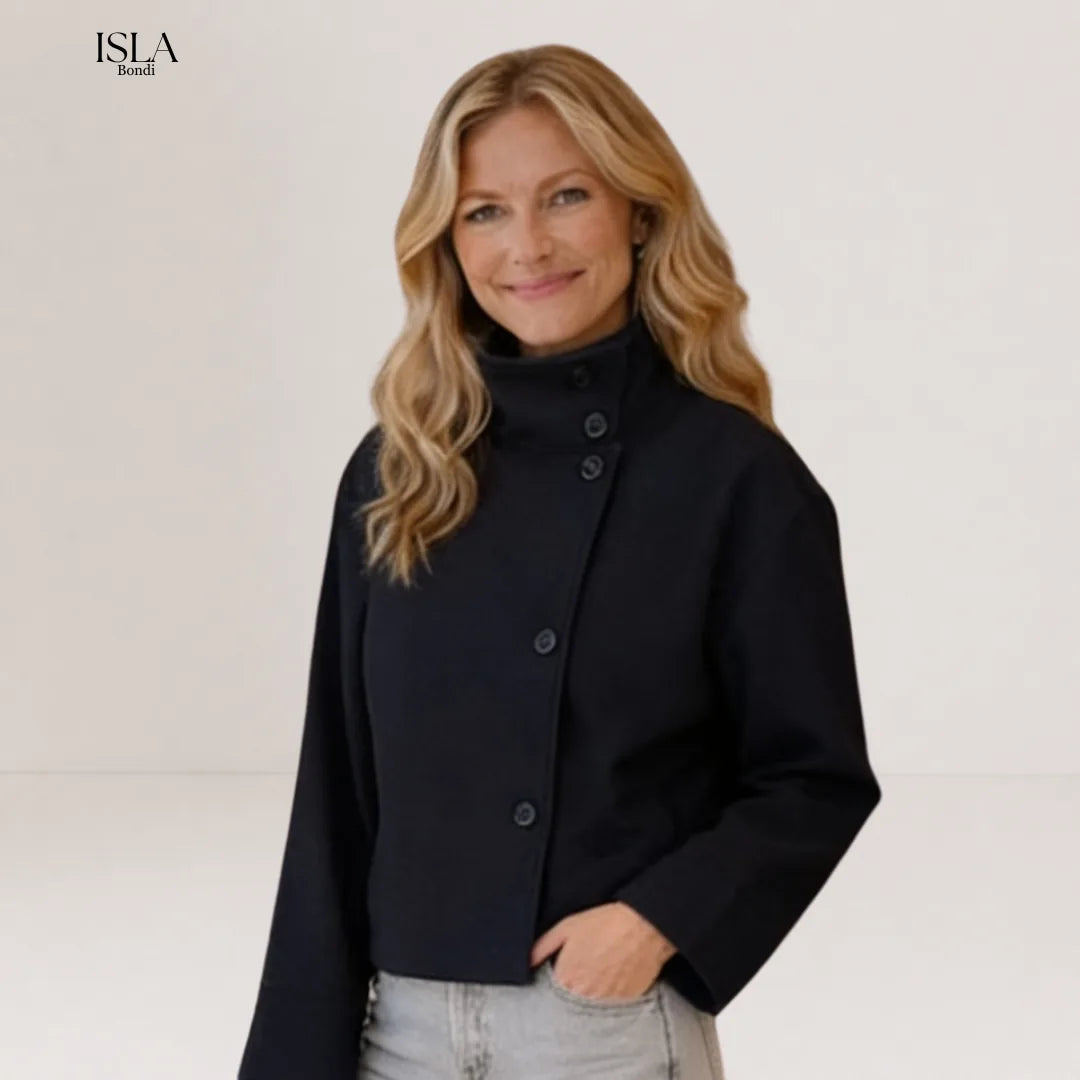 Rosalia Elegant Jacket with Stand Collar