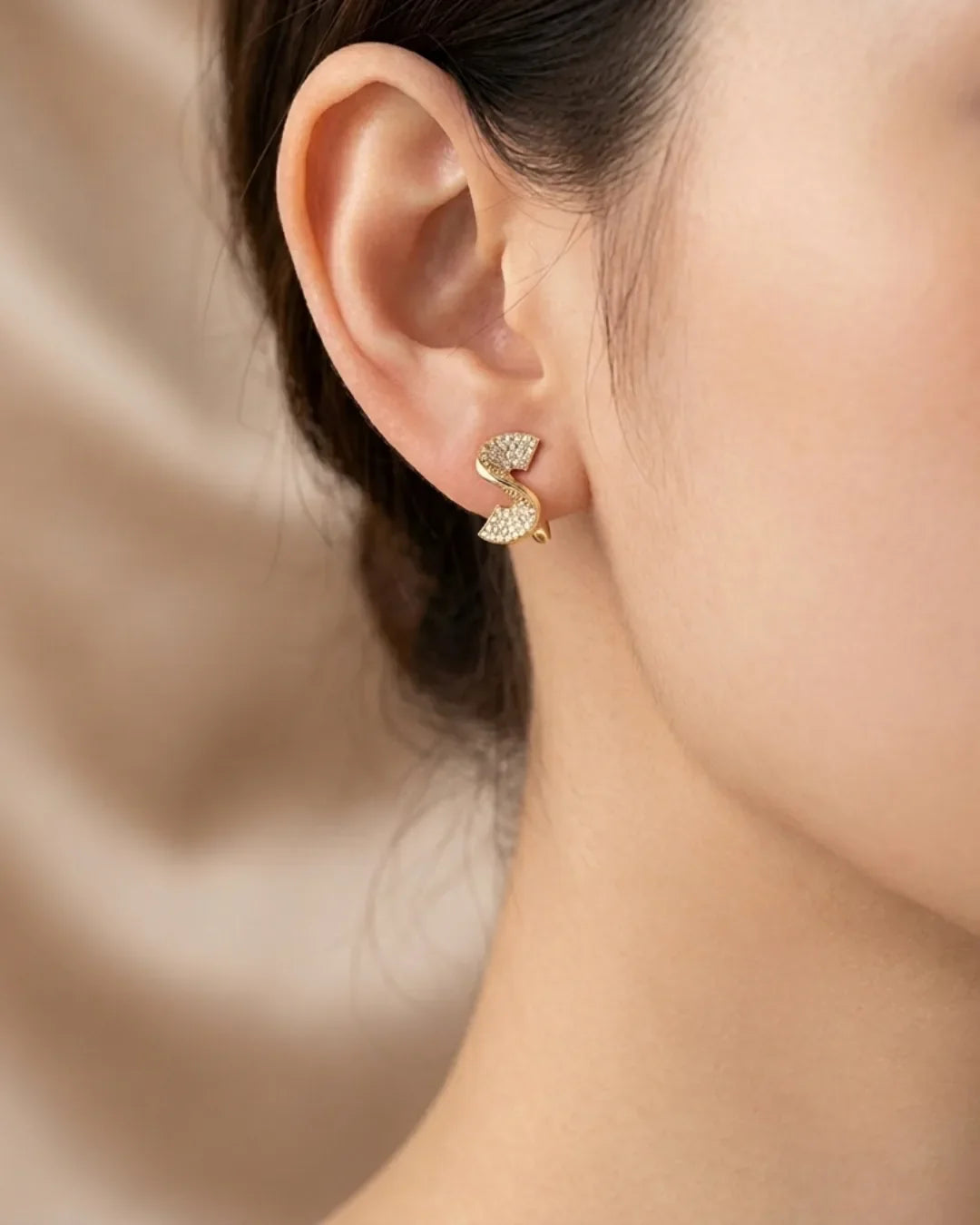 Bianca Crystal Twist Earrings
