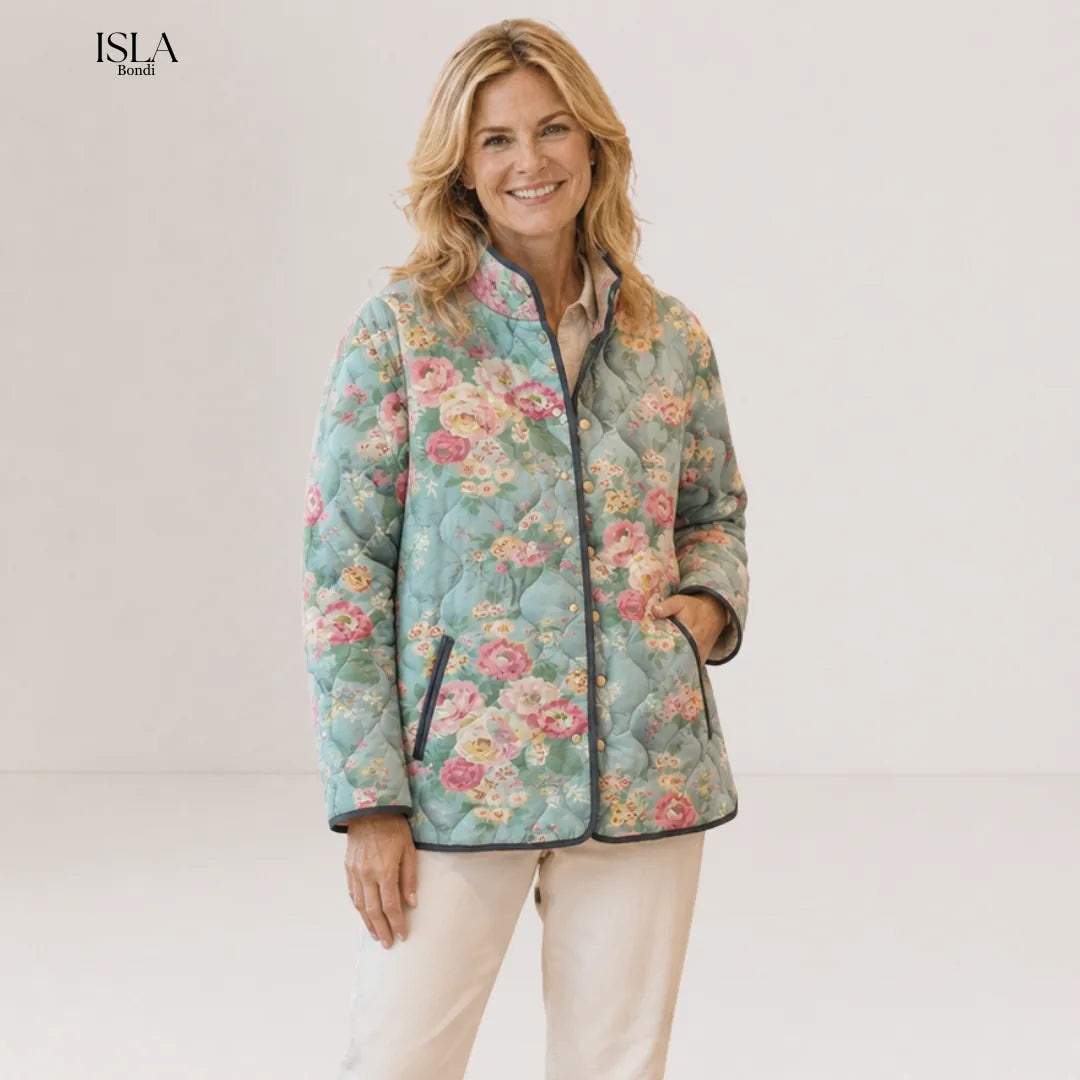FINLEY™ | Quilted Printed Flower Jacket