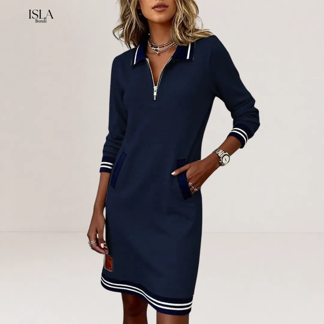 Saylor™ Zip Collar Sweatshirt Dress