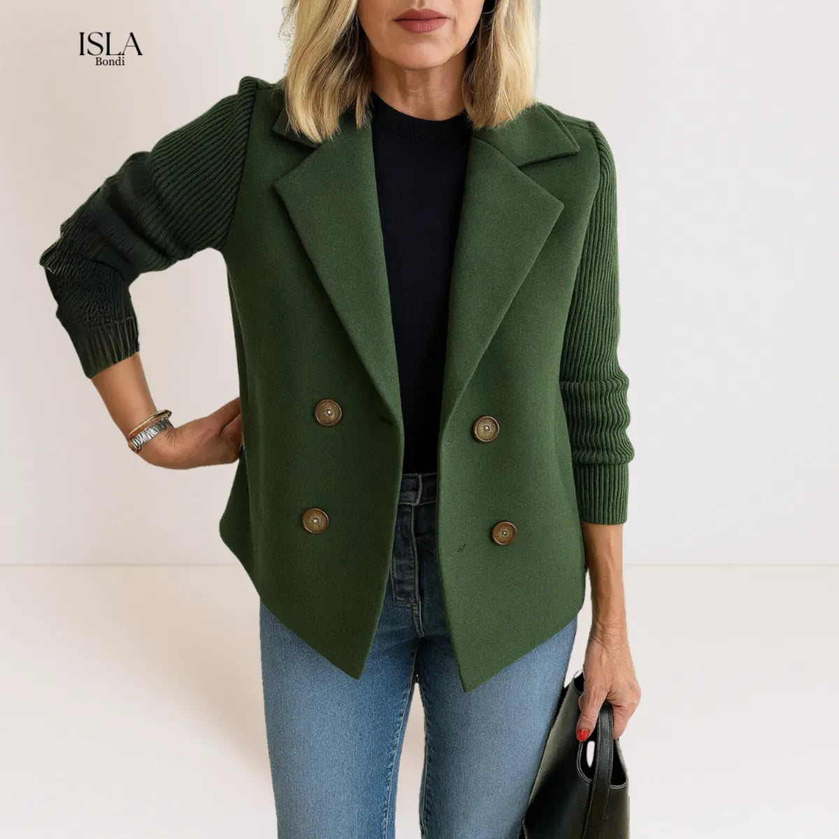 Celeste™ Knit Sleeve Blazer | Effortless Elegance & Everyday Sophistication