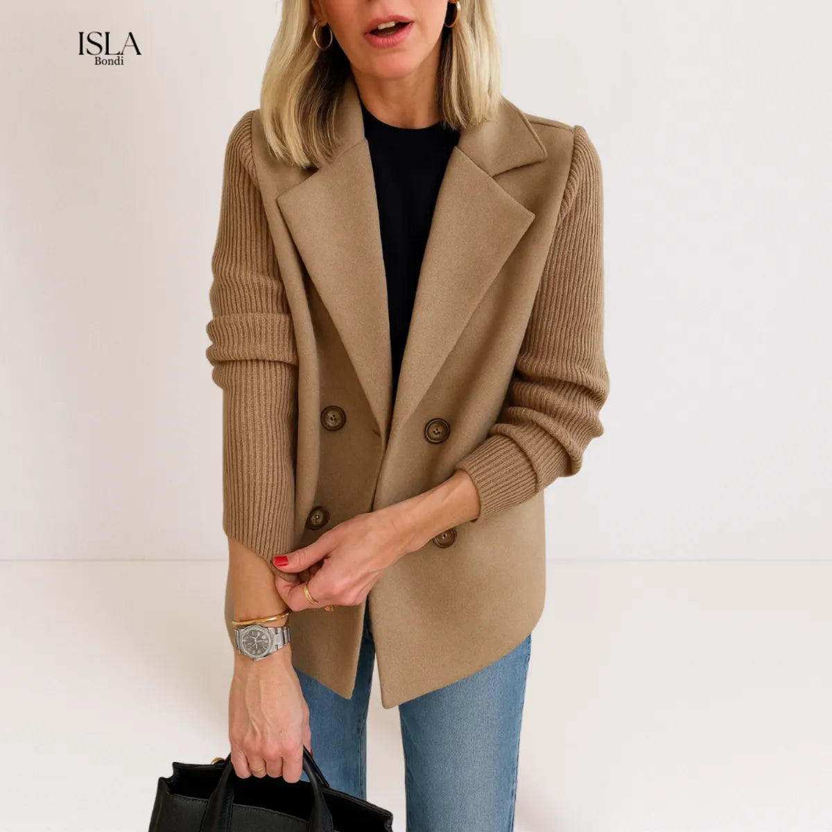 Celeste™ Knit Sleeve Blazer | Effortless Elegance & Everyday Sophistication