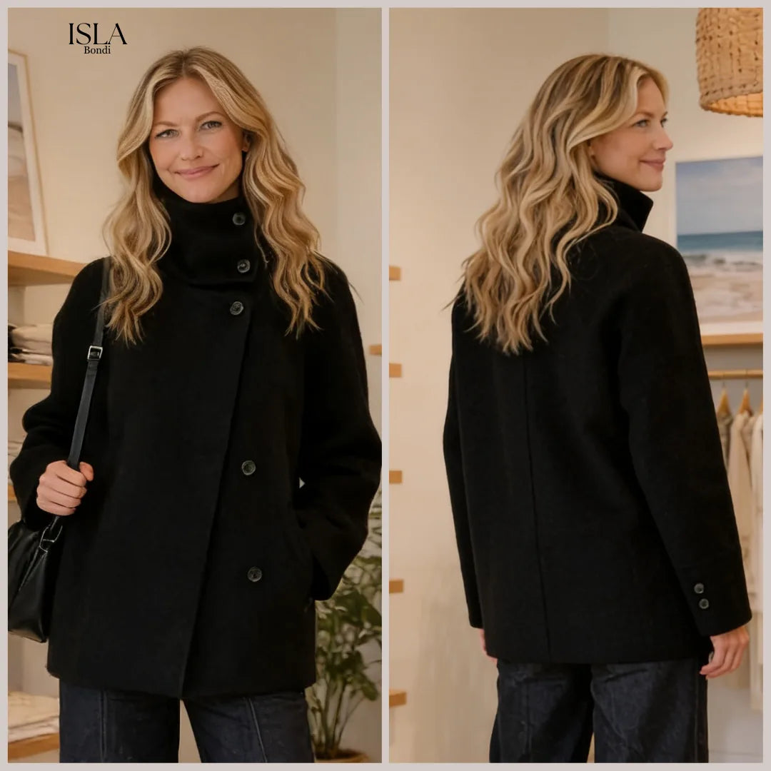 Rosalia Elegant Jacket with Stand Collar