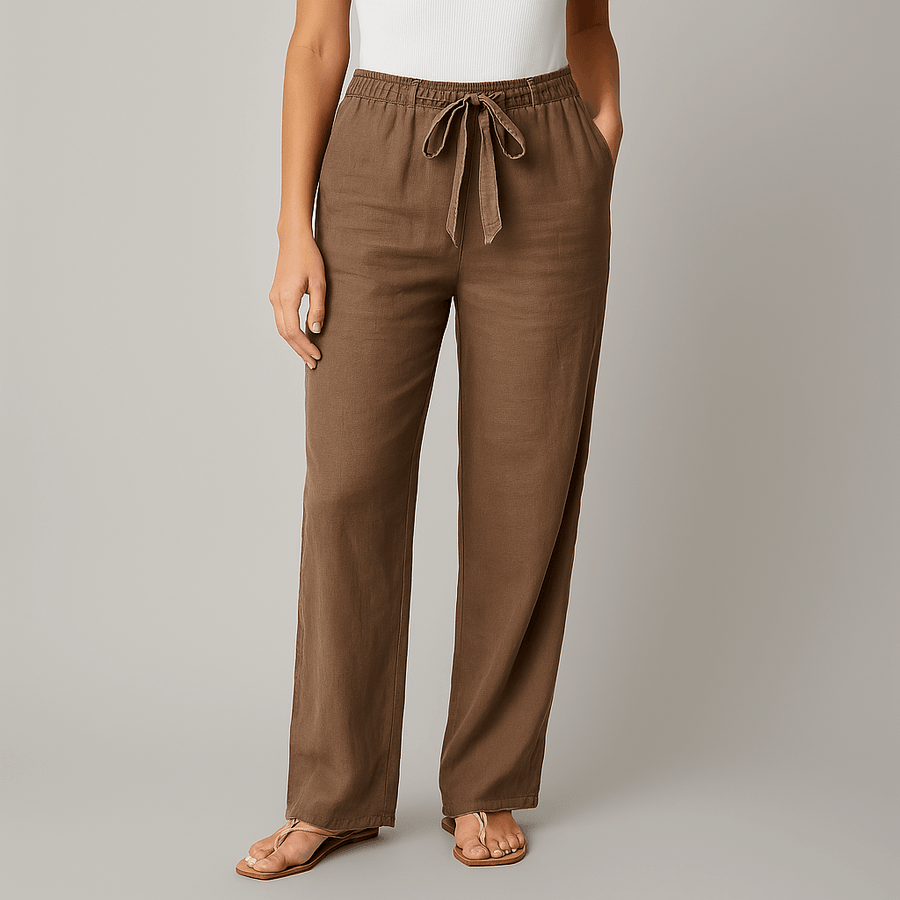 Sienna™ Elegant Tie Waist Linen Pants
