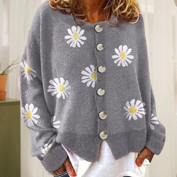 Angel™ Cute Cardigan With Daisies