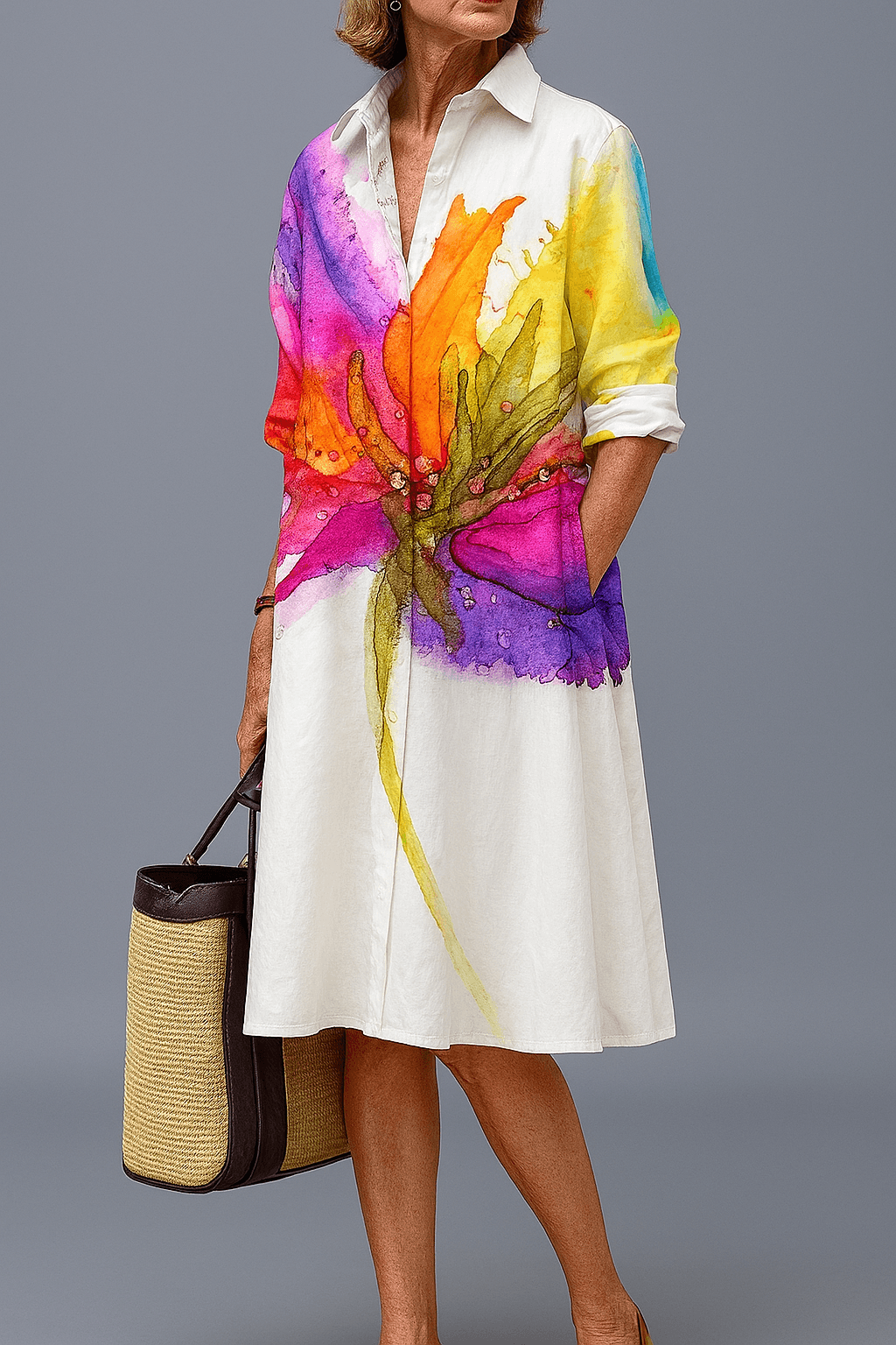 Ophelia™ Artistic Midi Dress