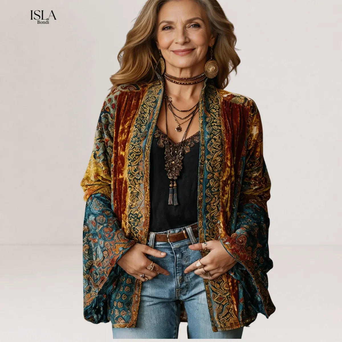 Darcy™ Boho Embroidered Kimono Cardigan