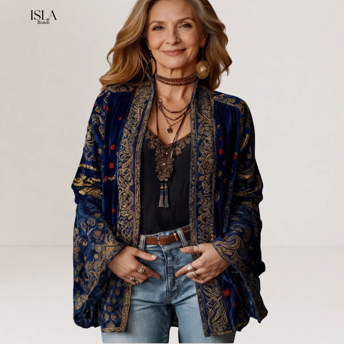 Darcy™ Boho Embroidered Kimono Cardigan