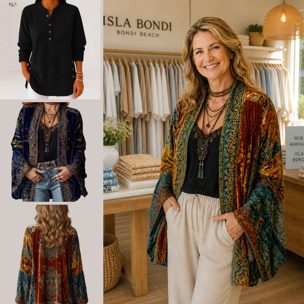 Darcy™ Boho Embroidered Kimono Cardigan