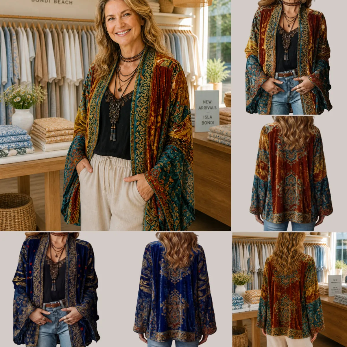 Darcy™ Boho Embroidered Kimono Cardigan