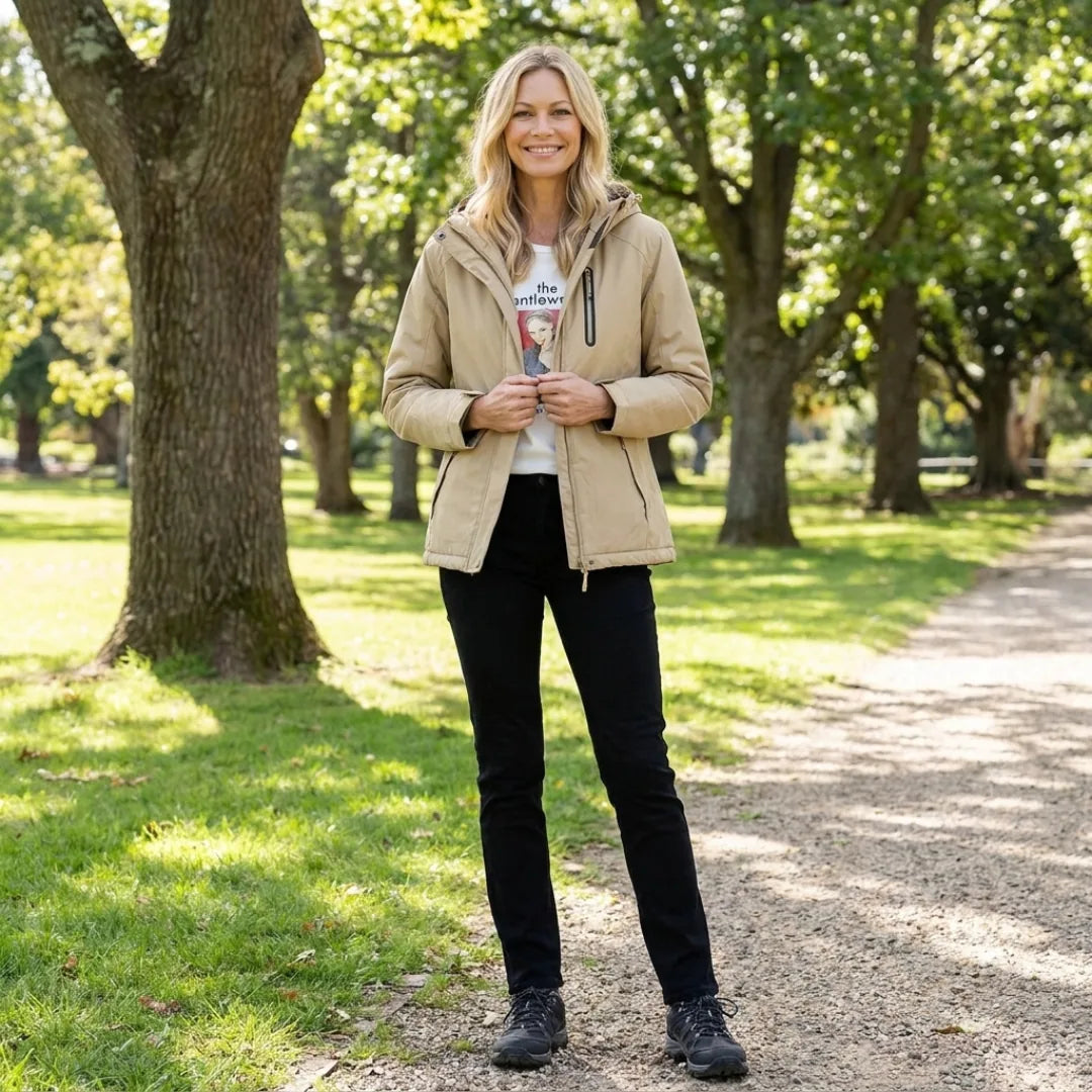Women's Heated Jacket Hooded USB Zip Up | Pockets