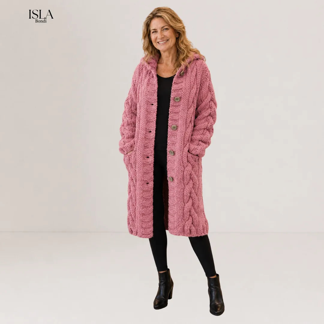 Karina™ | Elegant Cosy Cable-Knit Coat