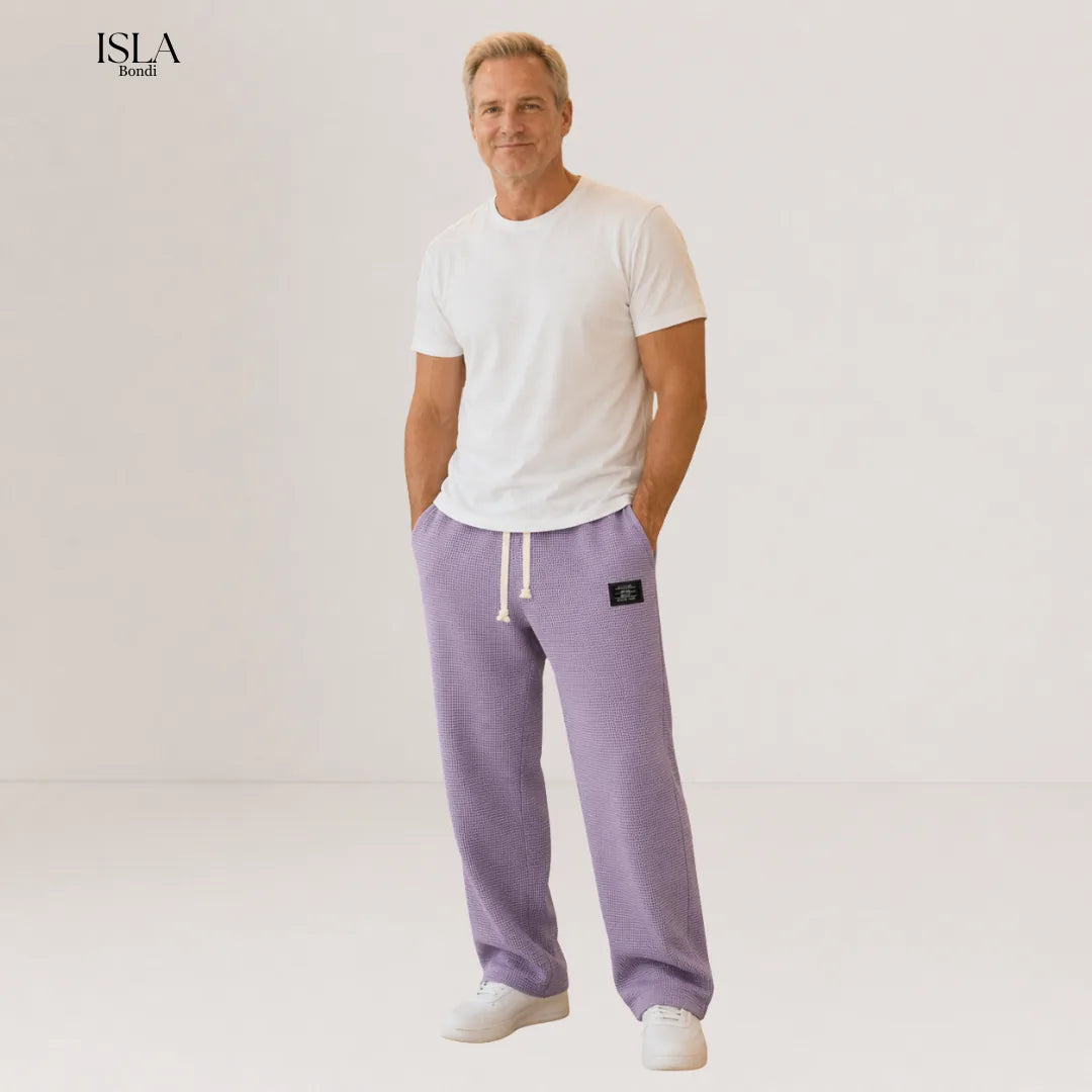 Casual Men's Leisure Pants with Adjustable Waist