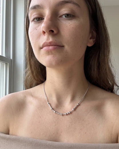 Rosalind Morse Code Necklace Signature