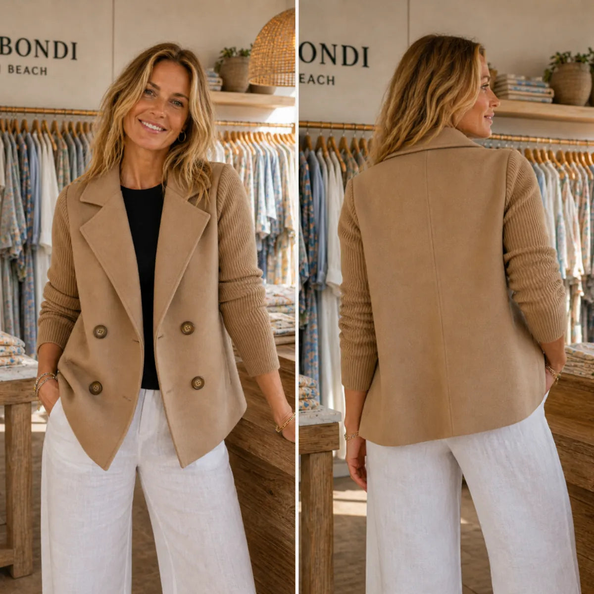 Celeste™ Knit Sleeve Blazer | Effortless Elegance & Everyday Sophistication