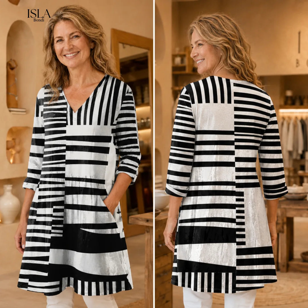 Sienna | Long Blouse with V-Neck