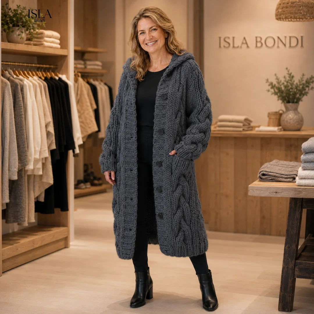 Karina™ | Elegant Cosy Cable-Knit Coat