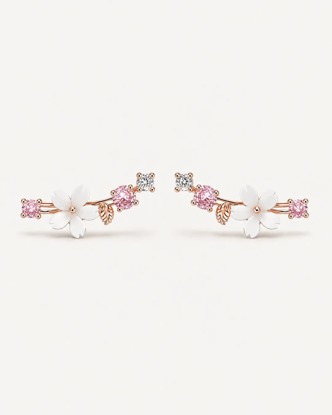 Elodie Floral Ear Climber Earrings Bloom