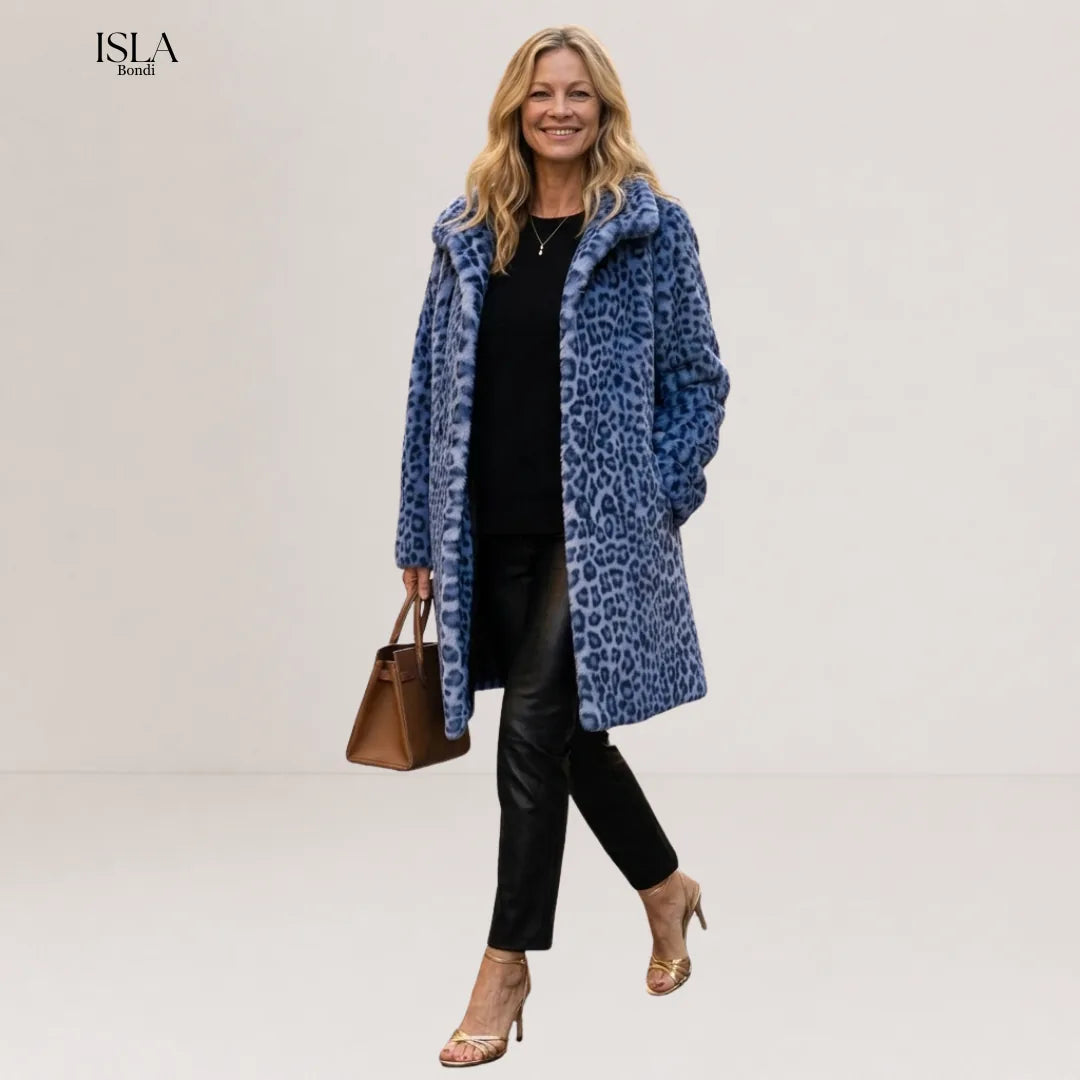 Women's Leopard Print Mid-Length Jacket