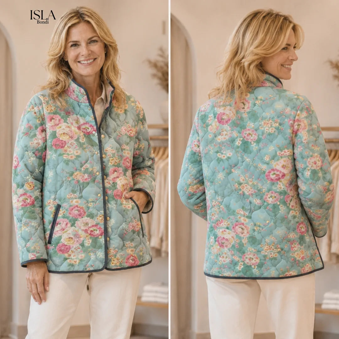FINLEY™ | Quilted Printed Flower Jacket