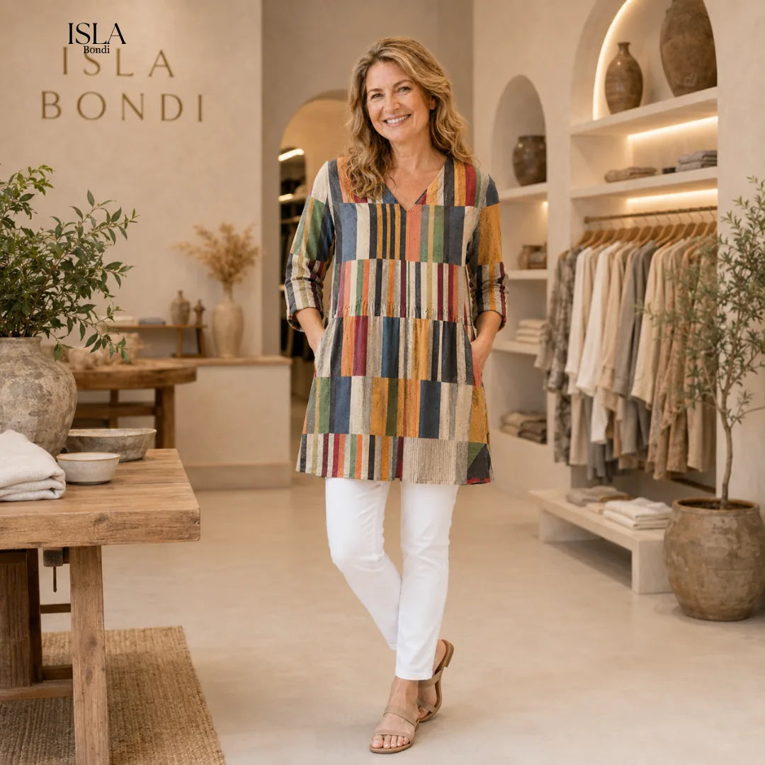 Lydia | Long Blouse with V-Neck