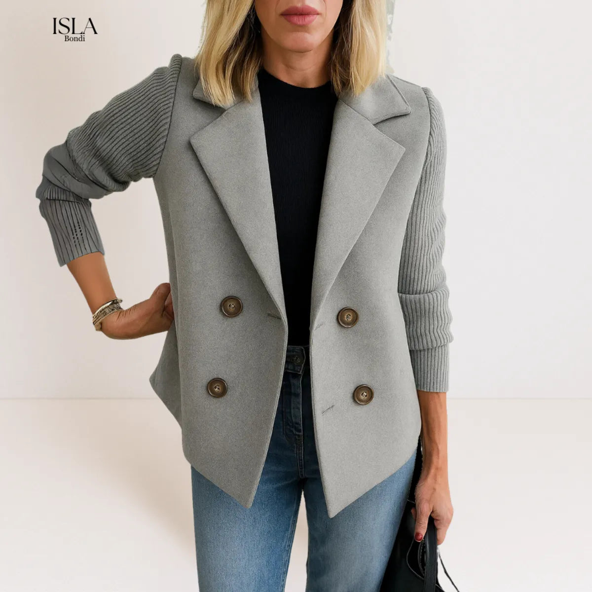 Celeste™ Knit Sleeve Blazer | Effortless Elegance & Everyday Sophistication