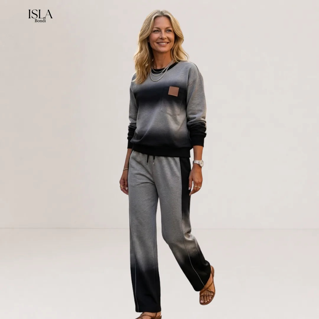 Women's Casual Gradient Top and Pants Set