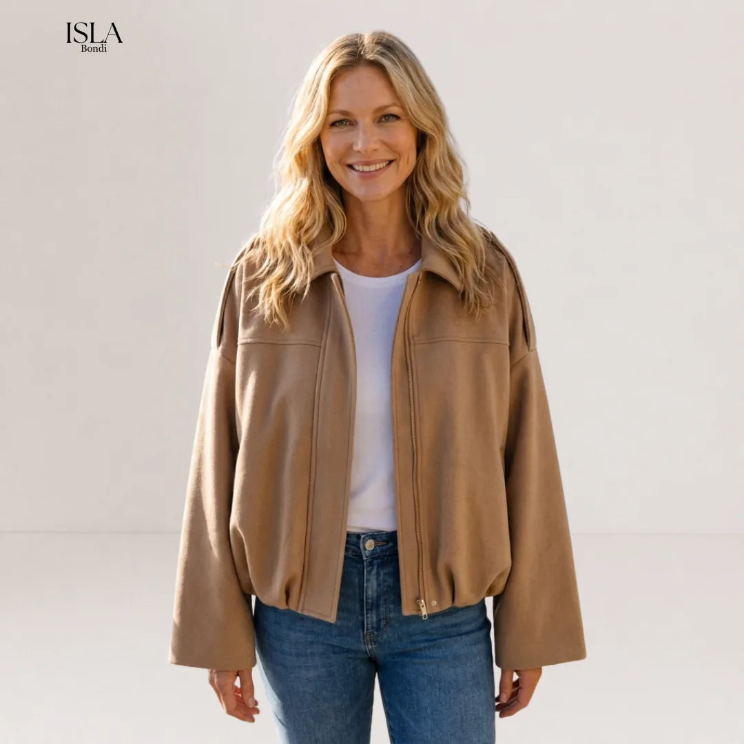 Lara Suede Bomber Jacket