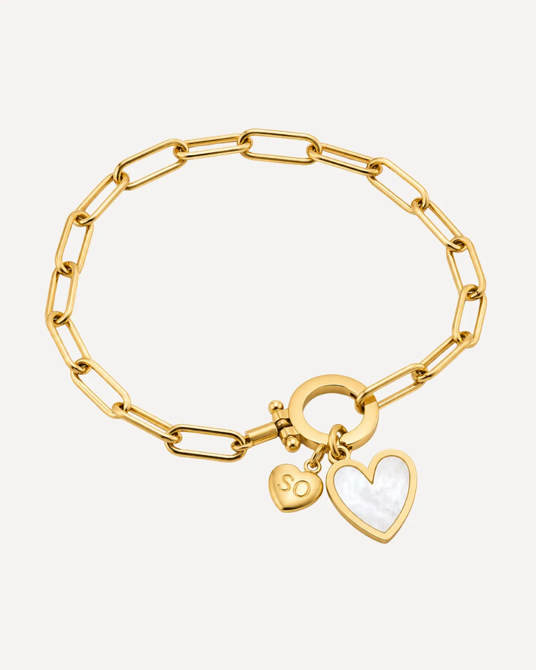 Janica Heart Bracelet with Initial Charm