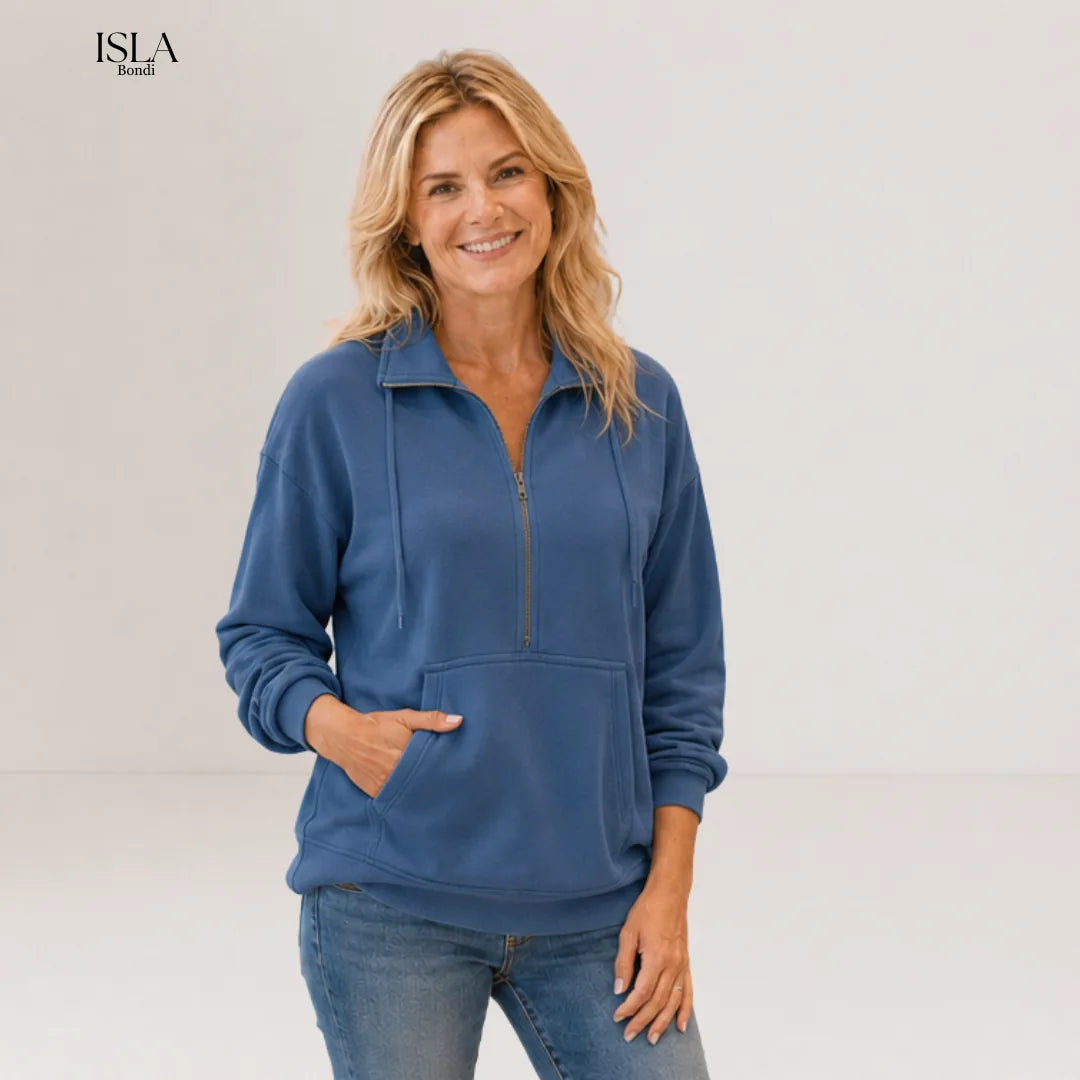 STEVIE™ – Cozy Half-Zip Fleece Sweatshirt