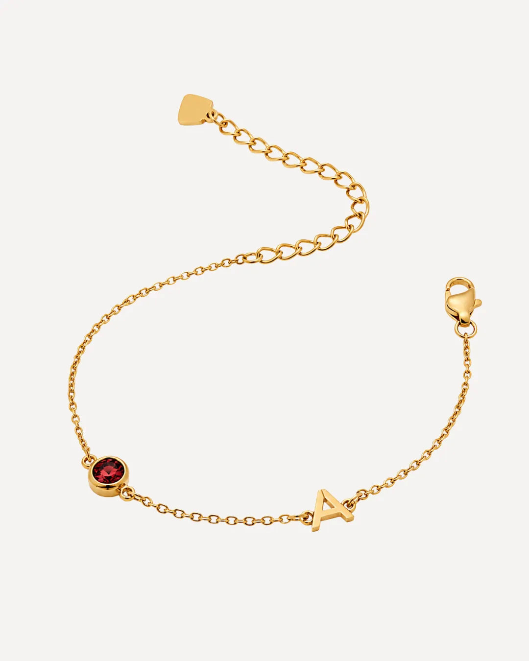 Mia Initial Birthstone Bracelet