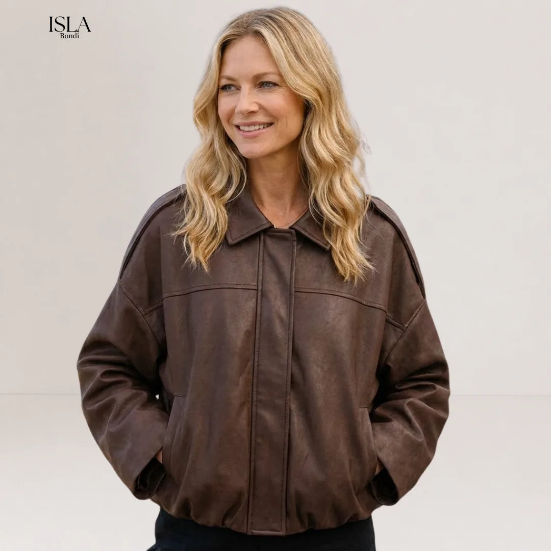Lara Suede Bomber Jacket