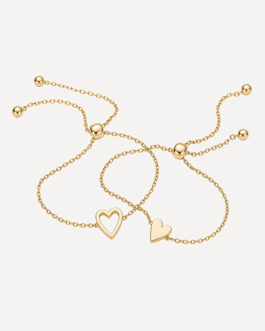 Aurora Matching Heart Charm Bracelet
