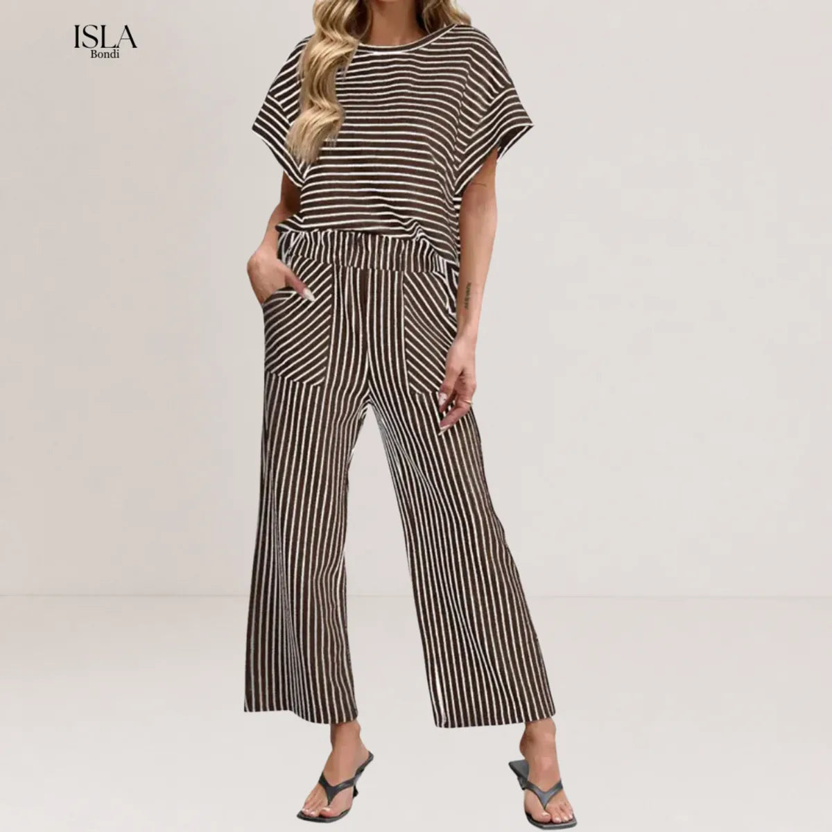 JOSLYN™ – Striped Relaxed Lounge Two-Piece Set