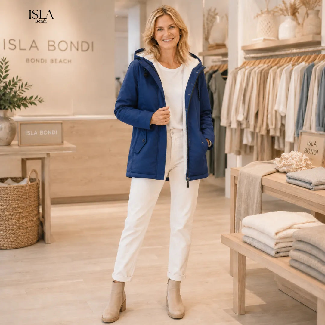 AMINA™ | Thick Winter Coat with Hood and Quilted Lining for Winter Warmth