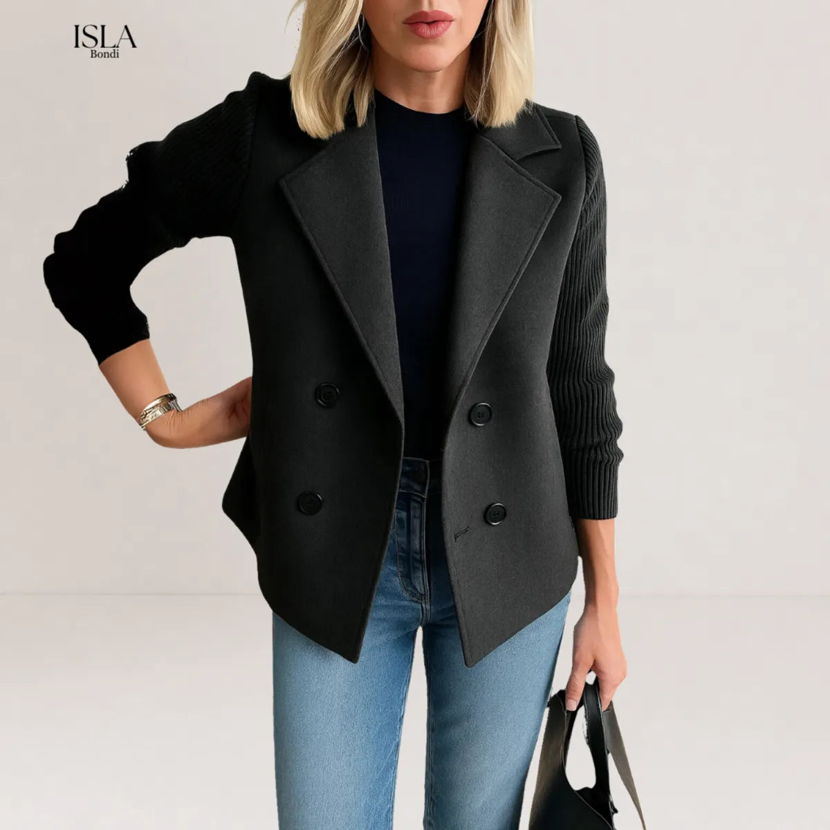 Celeste™ Knit Sleeve Blazer | Effortless Elegance & Everyday Sophistication