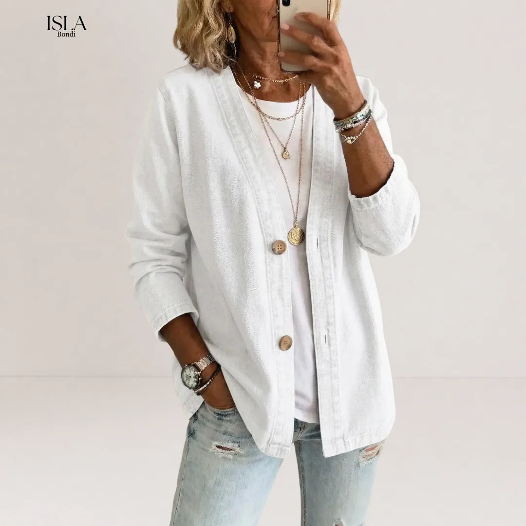 Daria - Denim Button Coat