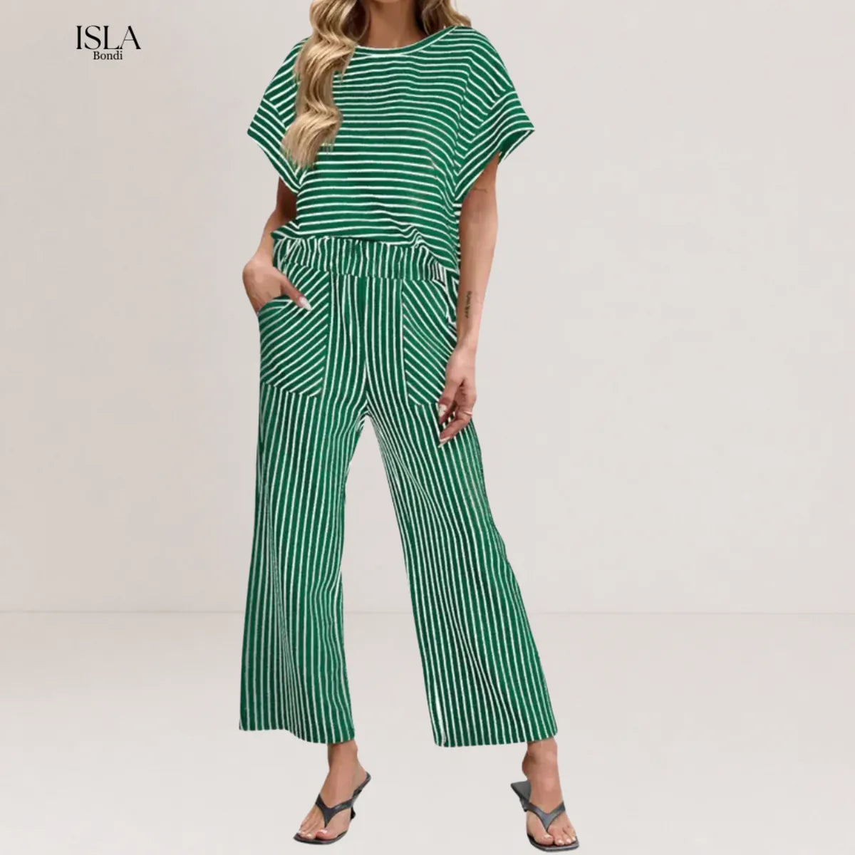 JOSLYN™ – Striped Relaxed Lounge Two-Piece Set