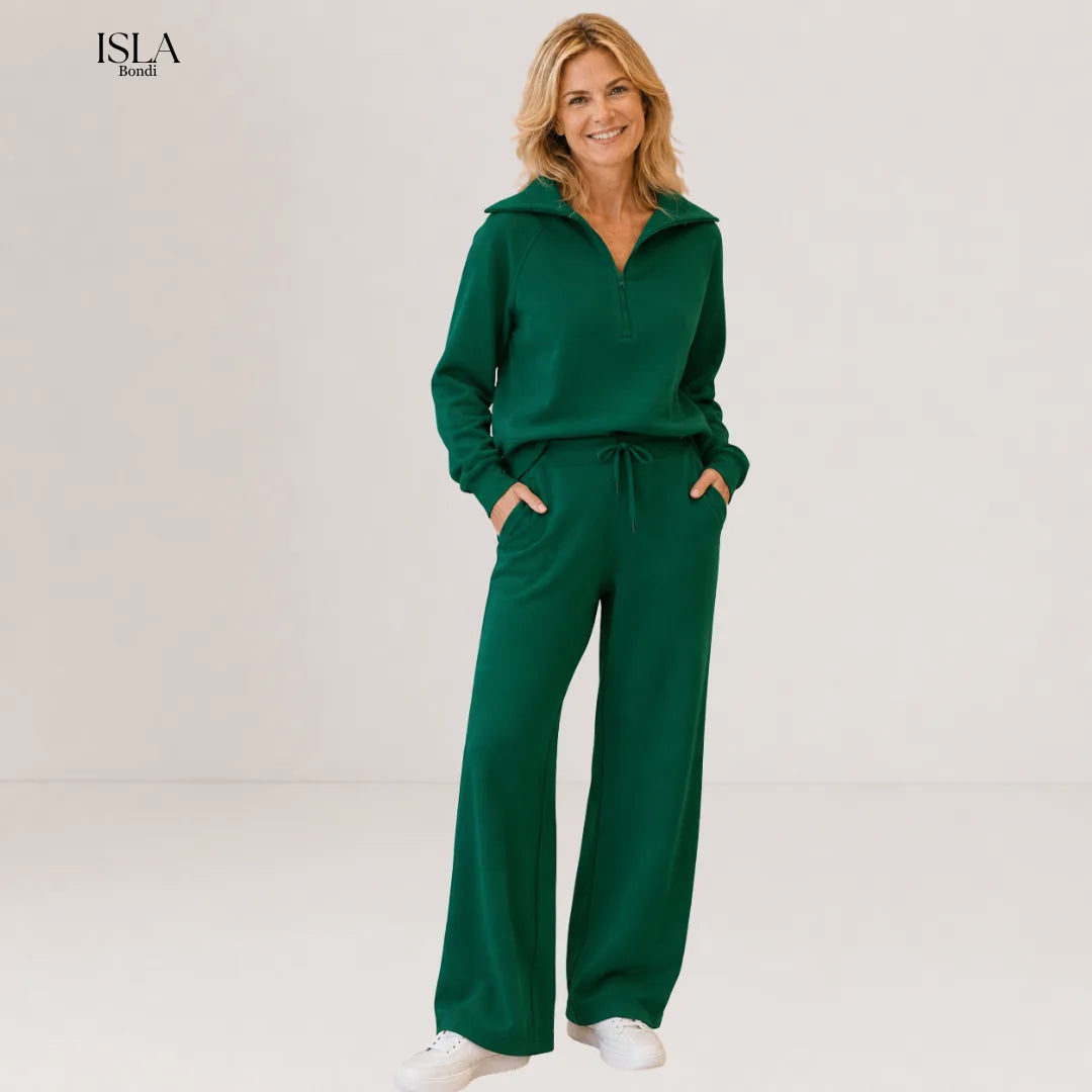 RANDI™ – Cozy Zip-Up Wide Leg Sweatsuit Set