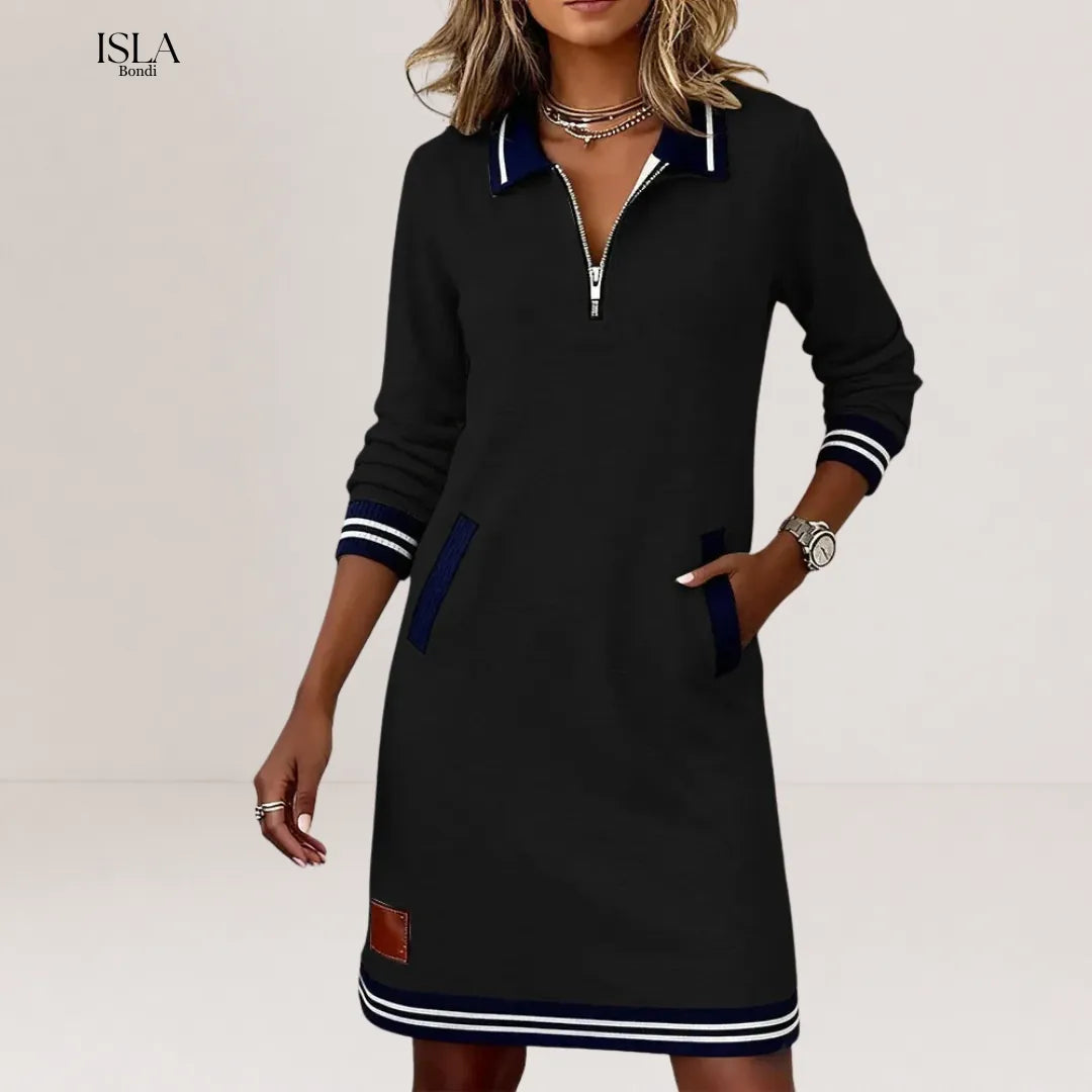 Saylor™ Zip Collar Sweatshirt Dress